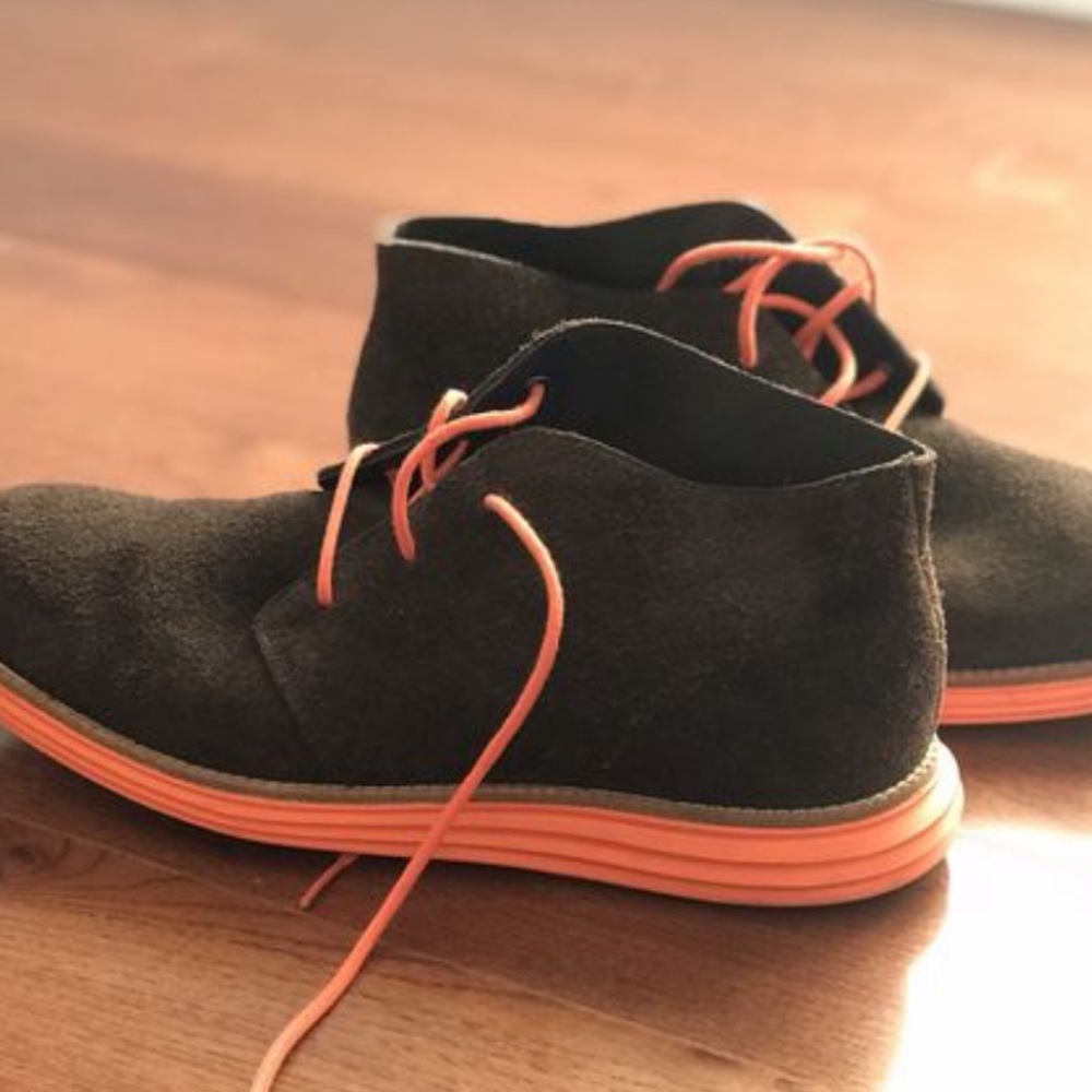 Cole Haan Suede Shoes- Orange Highlight